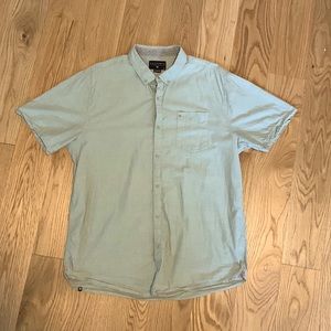 Men’s Billabong XL Sage Green Button Down Shirt in 100% Cotton